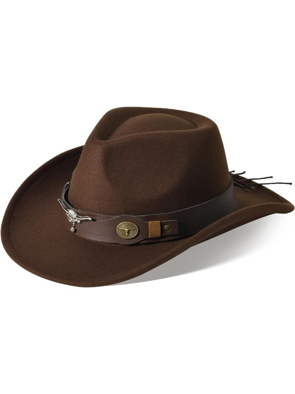 Women's Black#8 Western Cowgirl Hats Felt Fedora Hat Chapeau Halloween Costume